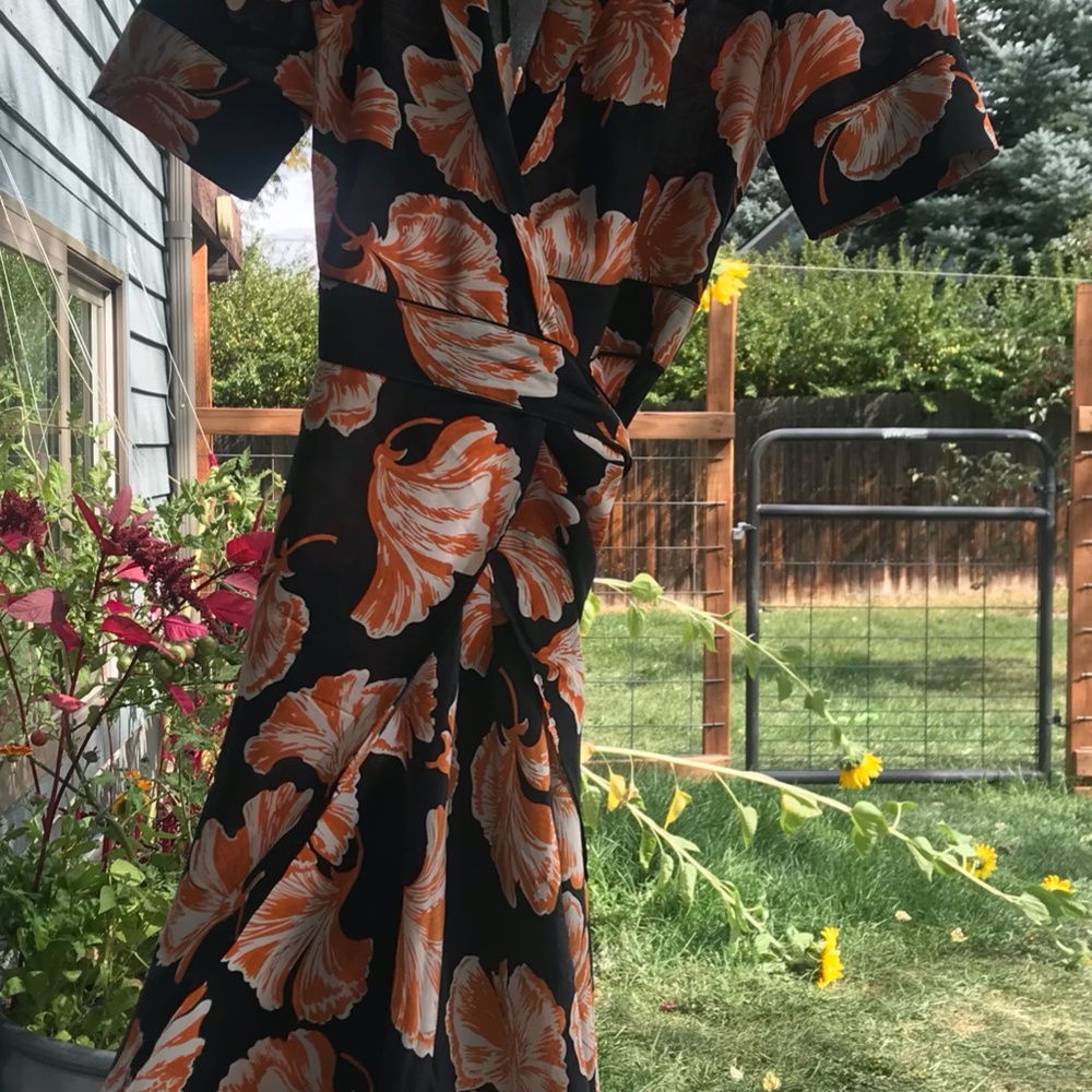 Ganni Geroux silk wrap dress - Picture 2 of 2